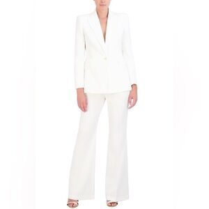 BCBGMAXAZRIA V Neck Long Sleeve Straight Fit Blazer with Front Button NWT